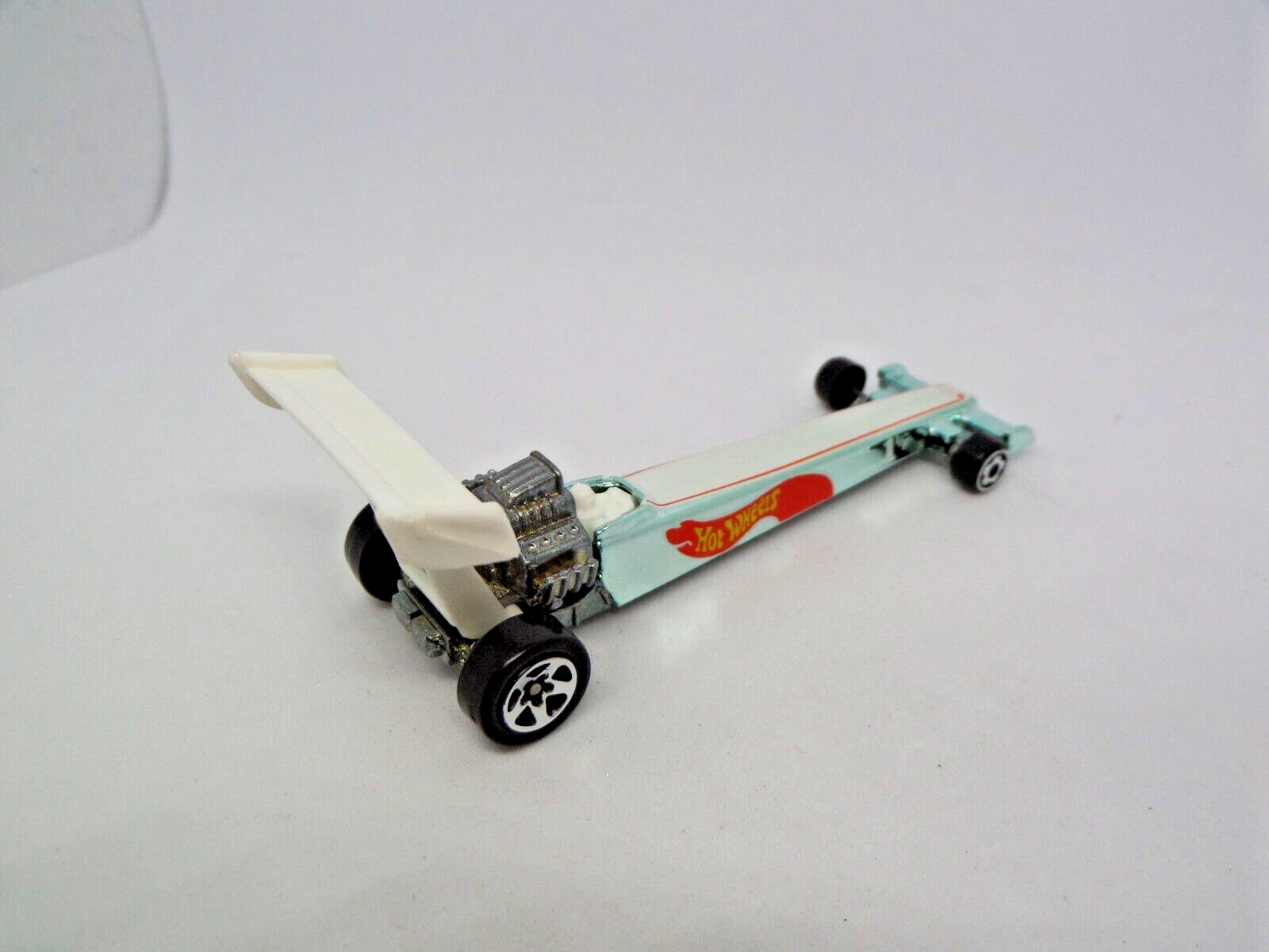 Hot Wheels Top Fuel Dragster Drag Car 1 T/F Blue Chrome Race Car 92′ Wood LOOSE