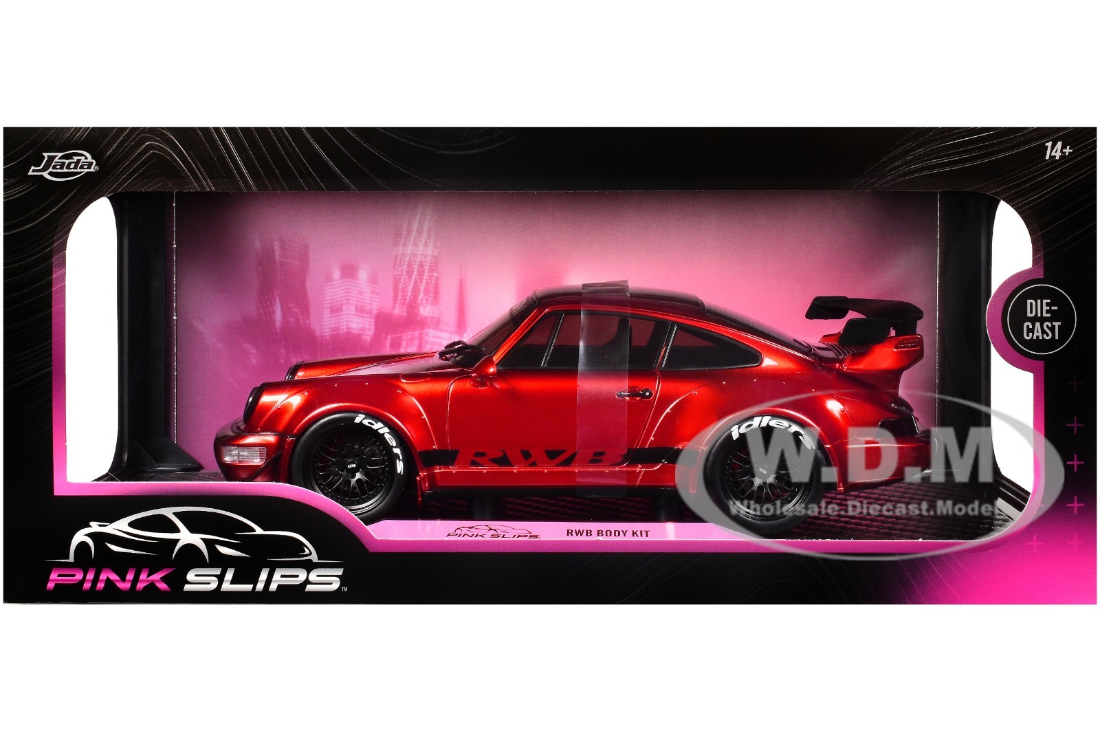 RWB BODY KIT RED METALLIC 1/18 DIECAST MODEL CAR BY JADA 35726