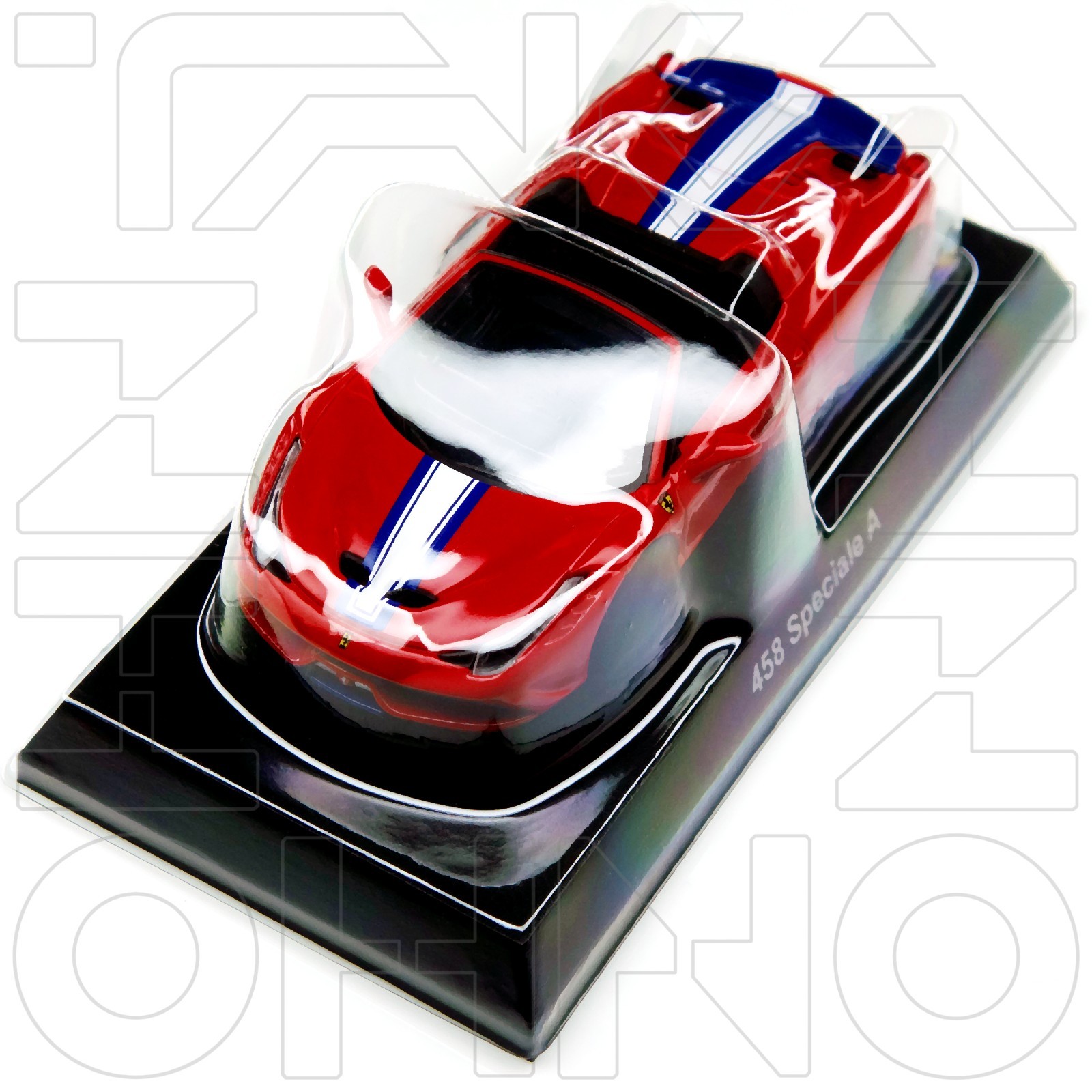 Ferrari 458 Speciale A KYOSHO 1:64 COLLECTION 12 Rosso Corsa Red + Black Rim NIB