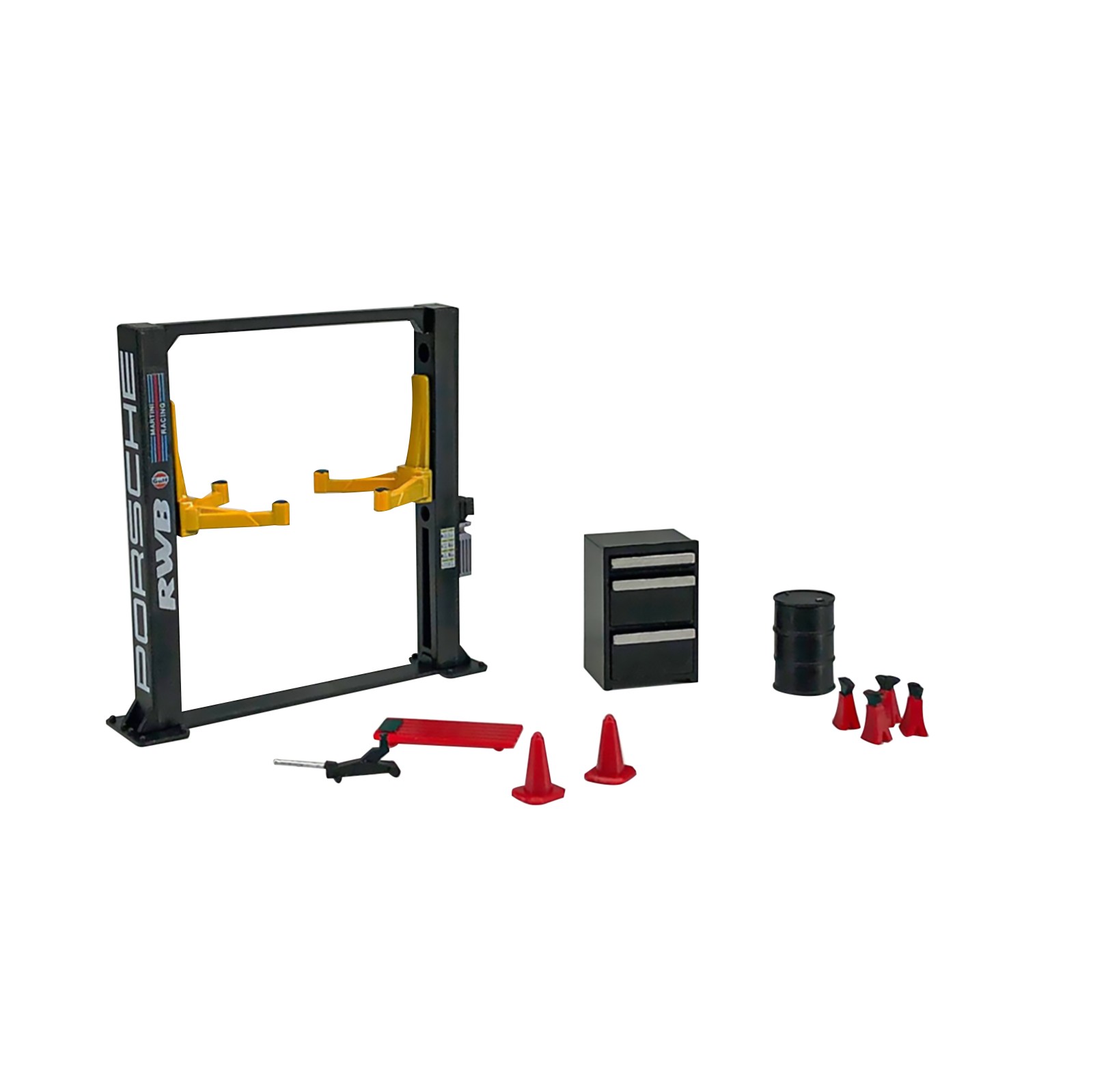 ABS 1/64 Model Car Display Diorama Garage Maintenance Tools Set Decoration;
