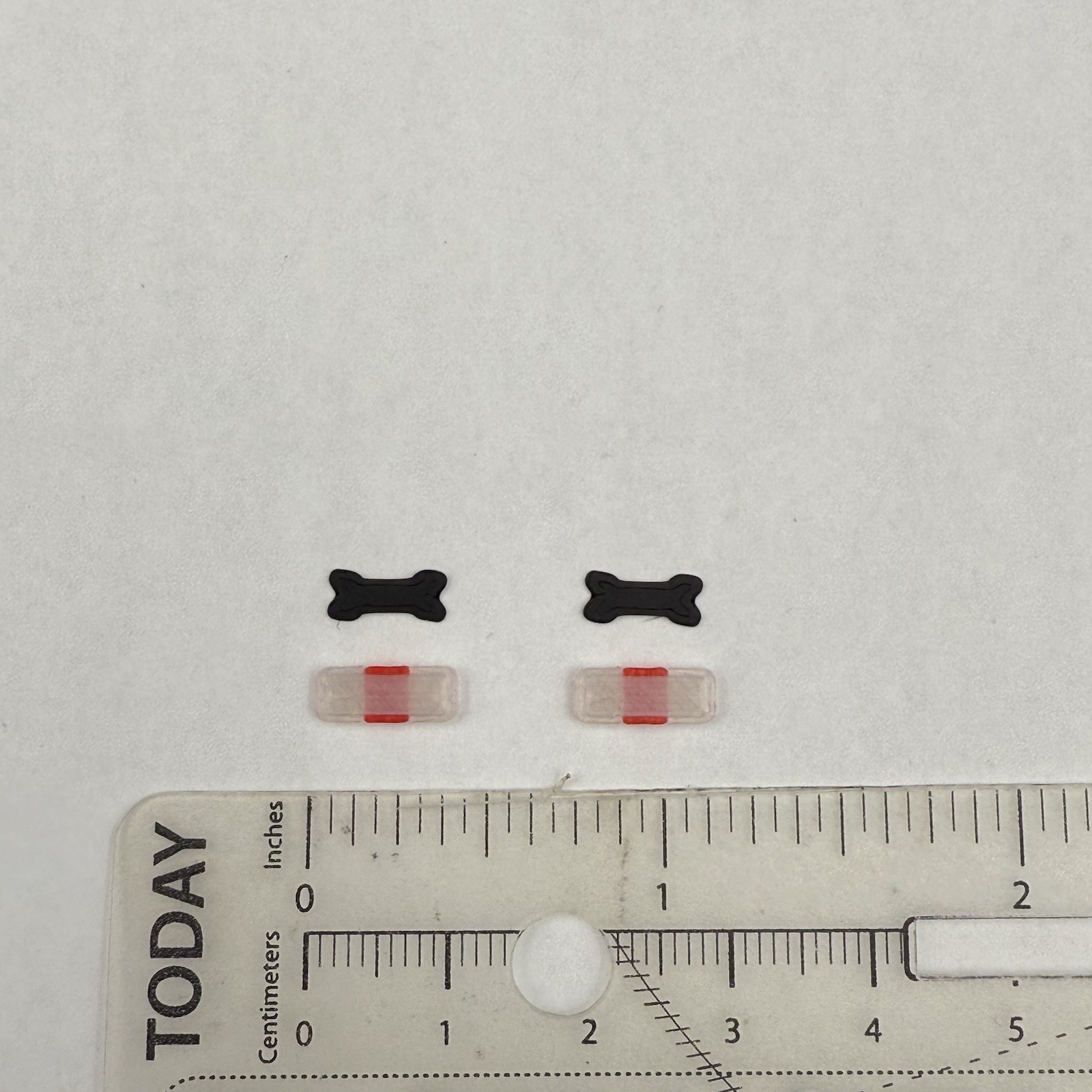 2 Pack 1/64 Mini Whelen Edge Clear Red Clear Lightbar Gray Top Police Fire EMS