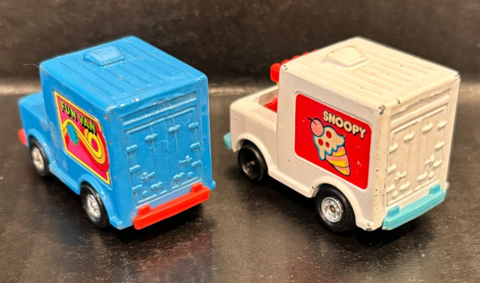 2 Aviva Diecast, 1 SNOOPY FUN VAN, 1 WOODSTOCK ICE CREAM TRUCK (Peanuts Gang)
