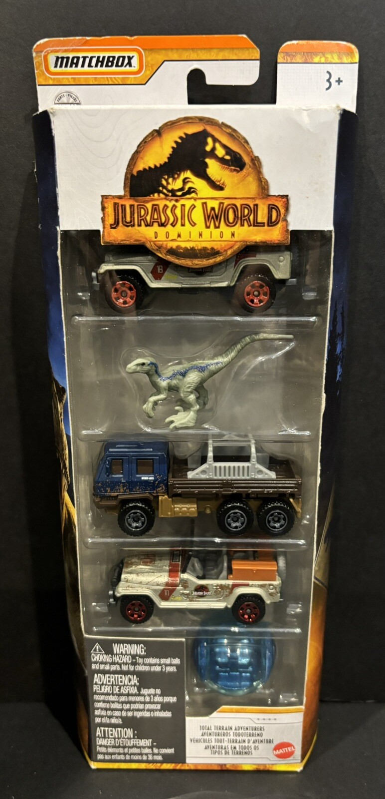 Jurassic World Mega Lot-T-Rex 1:24 Truck,H.W. 5 Car Set,Funko Pop,5 1:24 Trucks,