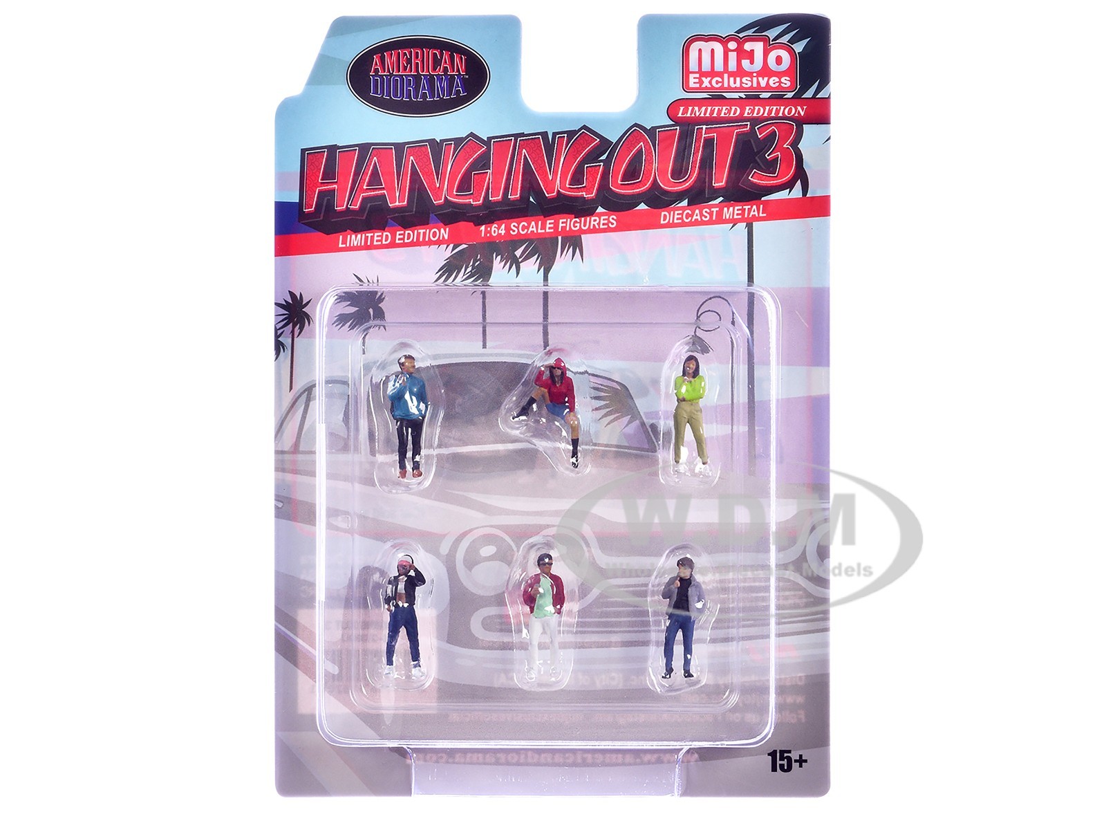 “HANGING OUT 3” 6 PC DIECAST FIGURE SET FOR 1/64 SCALE BY AMERICAN DIORAMA 2430