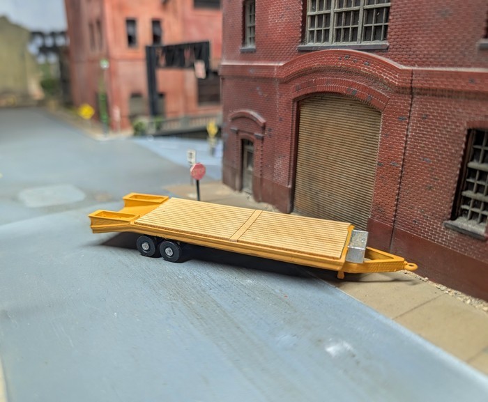 1/87 HO Scale Custom Built Flatbed Equipment Trailers, 3D Printed Models