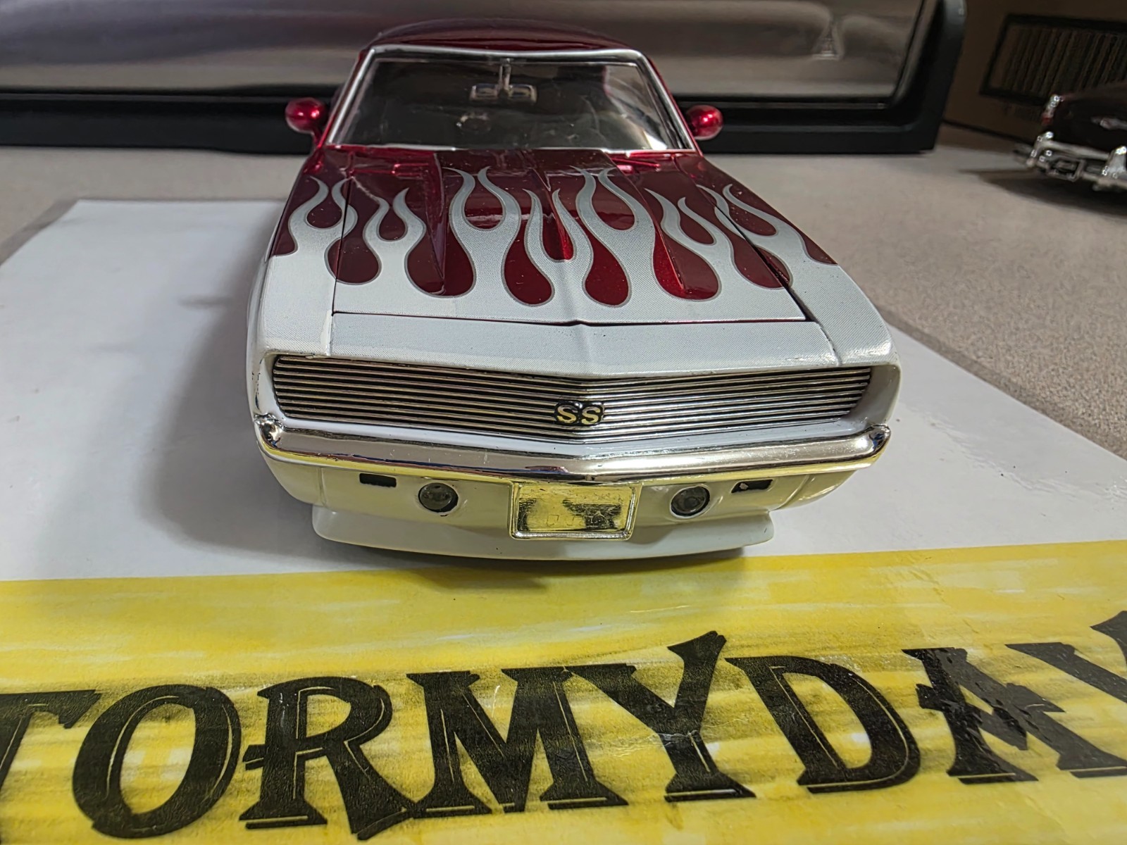 JADA BIGTIME MUSCLE 1969 CAMARO flames ULTRA RARE SCARCE 1/24 metallic red