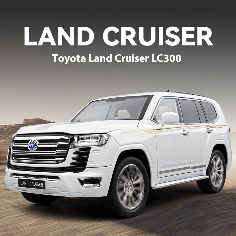 TOYOTA LAND CRUISER LC300 Model car Black 1:18 SUV