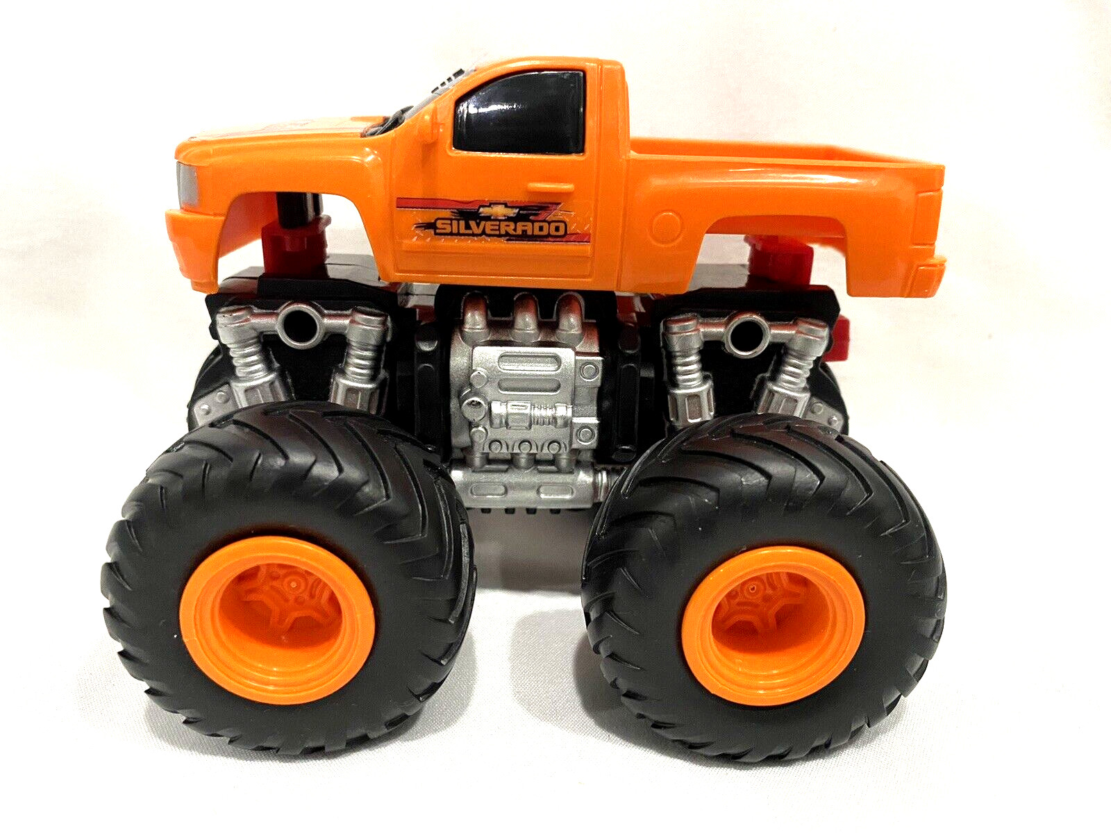 Chevy Silverado Friction Powered Push And Go Monster Truck Off Road Big Wheels