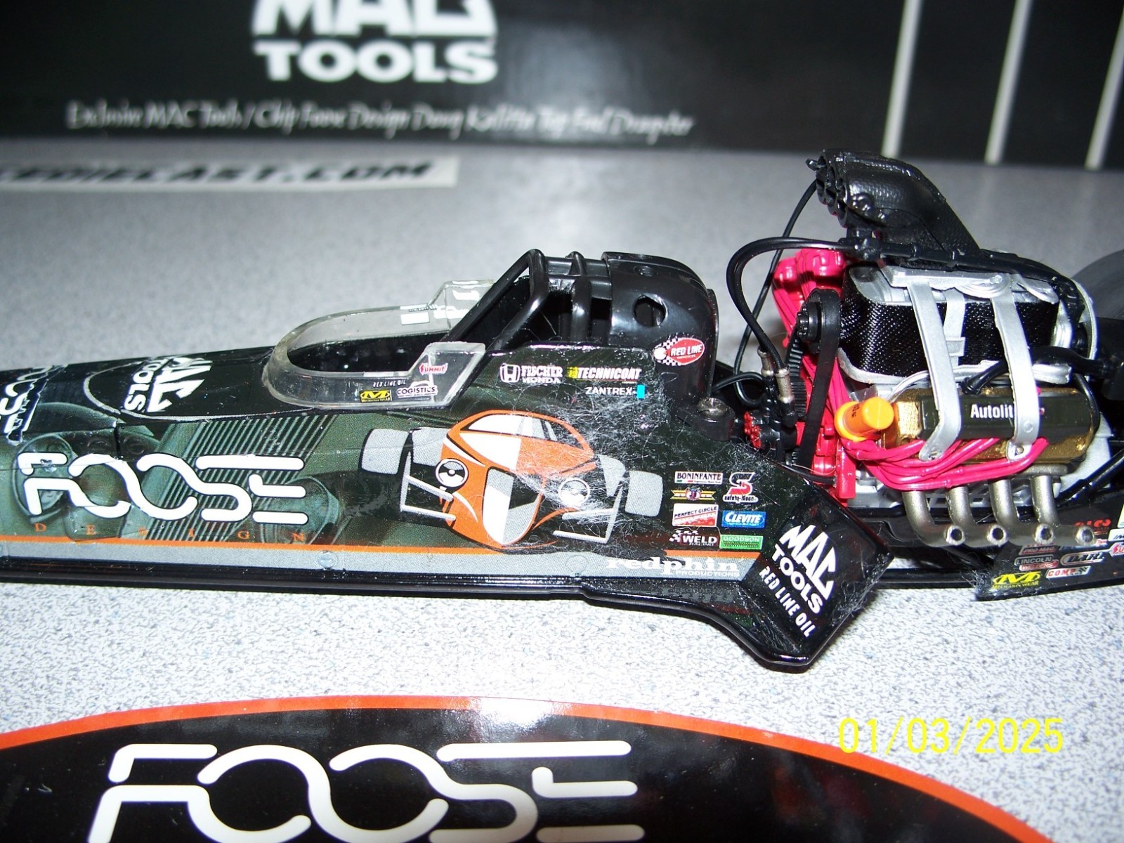 DOUG KALITTA 1/24 FOOSE CUSTOM “RARE” 2006 TOP FUEL DRAGSTER RC2 BLIMS ON PAINT