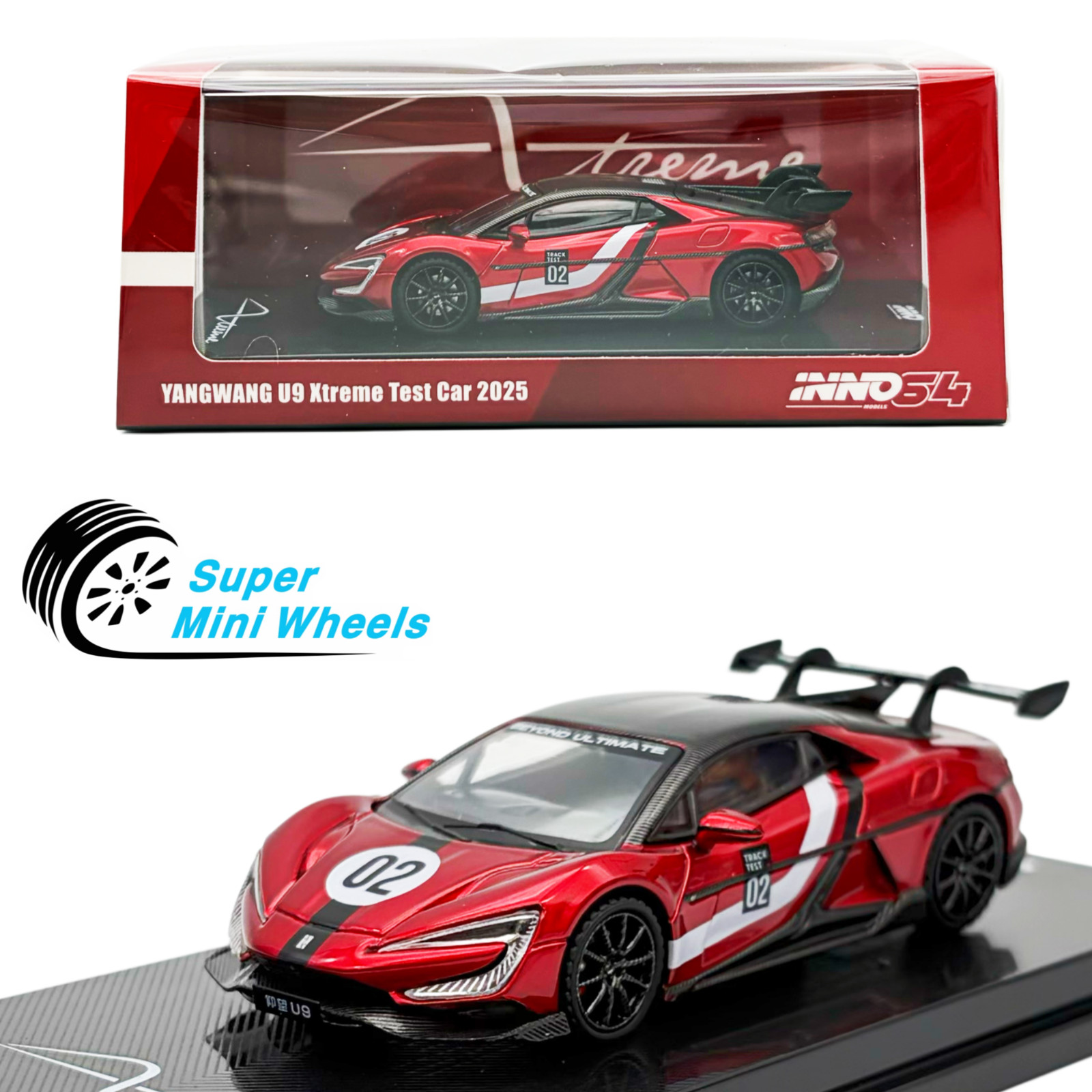 INNO64 1:64 Yangwang U9 Xtreme Red Test Car 2025
