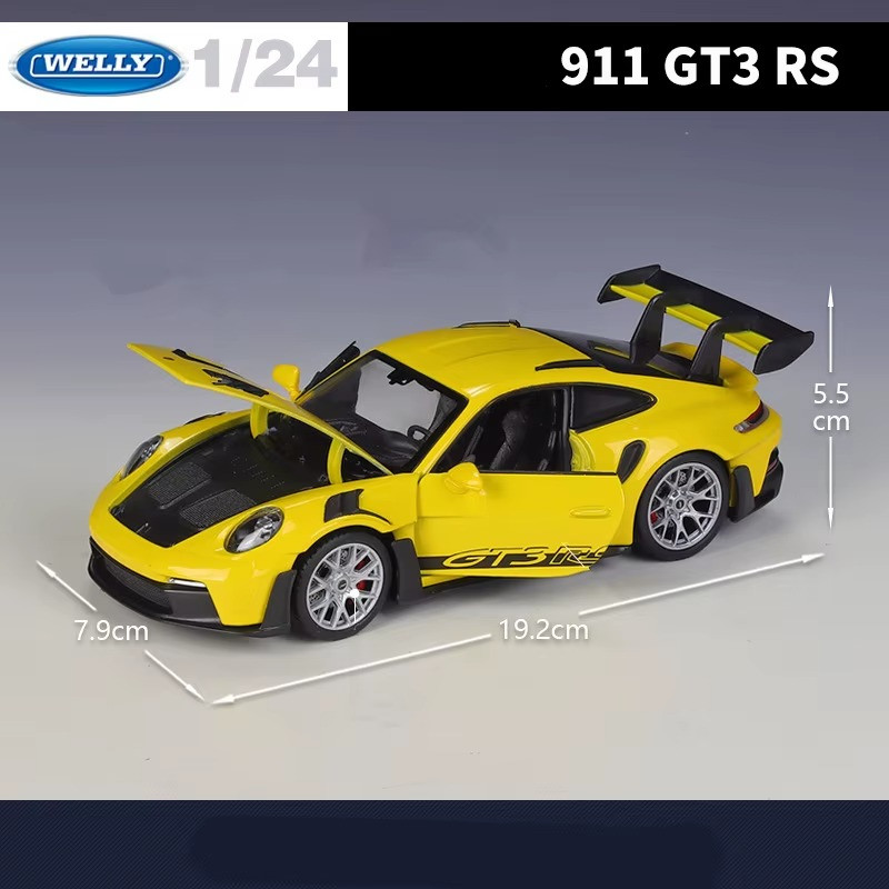 1:24 PORSCHE 911 GT3 RS Alloy Diecast Racing Car Model Sound/Light Toy Gift NEW