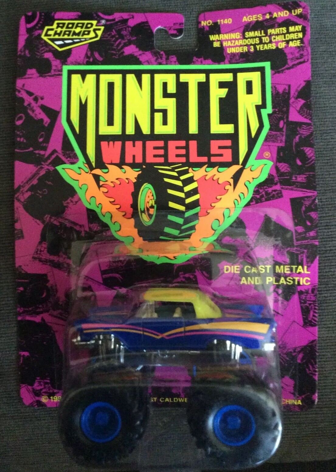 ROAD CHAMPS MONSTER WHEELS DIE CAST METAL & PLASTIC NO. 1149;SHIPS FAST