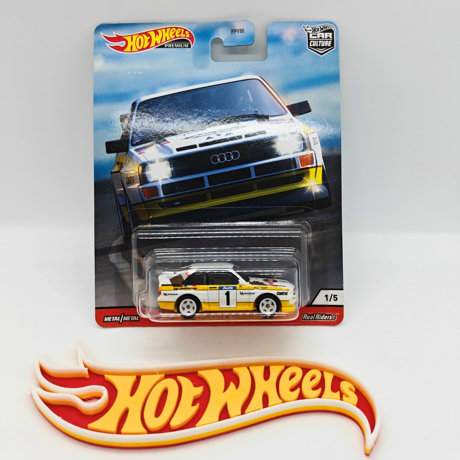Hot Wheels Premium 84 Audi Sport Quattro Car Culture Thrill Climbers W/Protector