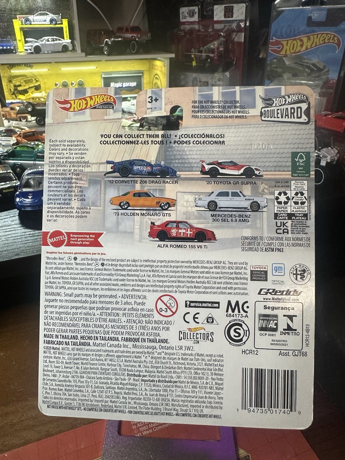 Hot Wheels Premium Boulevard Laughlin Blue ‘12 Corvette Z06 Drag Racer
