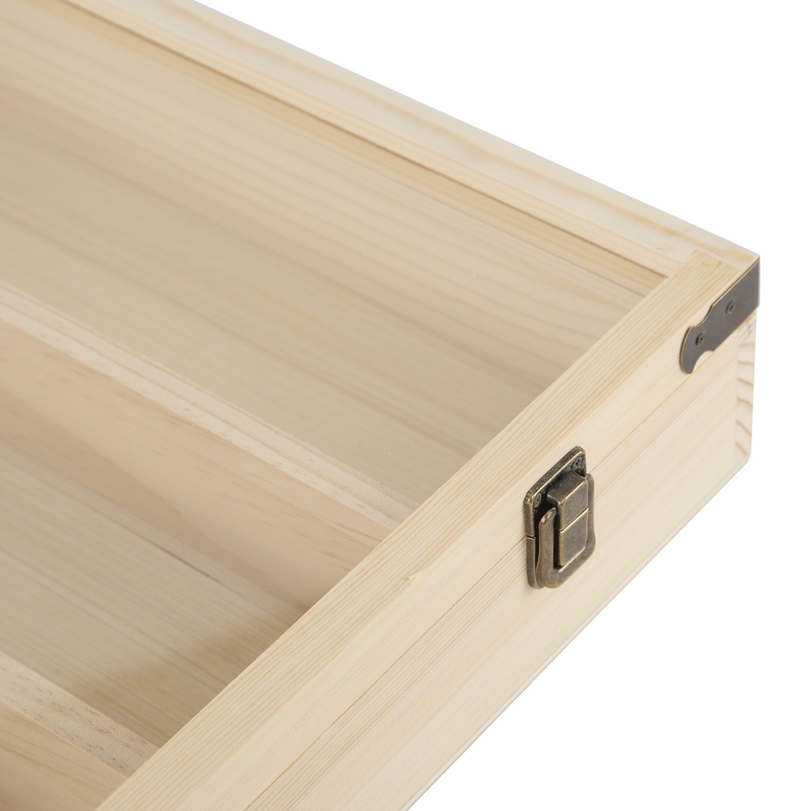 6-Tiers Wooden Wall Display Case Lockable Cabinet for Model Toy Collection Stand
