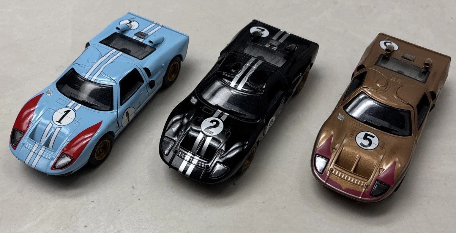 Lot Of 3 Kinsmart GT40 LeMans 24 Hours Ford Win pullback 1/32 Diecast #1,#2,#5