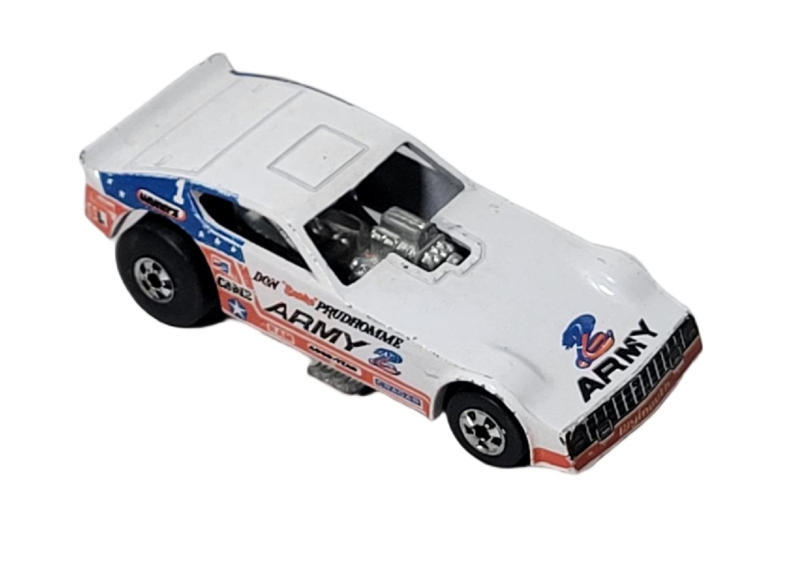 Vintage 1977 Hot Wheels Don Snake Prudhomme Plymouth Army Funny Car Dragster HK