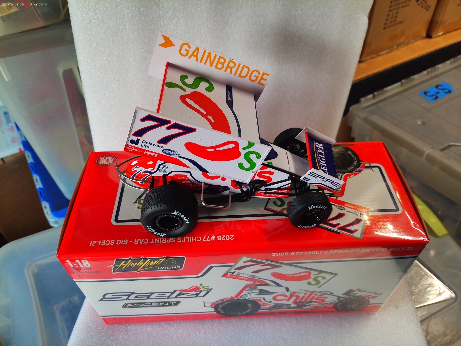 2026 GIO SCELZI CHILI’S STIRE GAINBRIDGE 1:18 ACME HIGH LIMIT RACE CAR A1826001