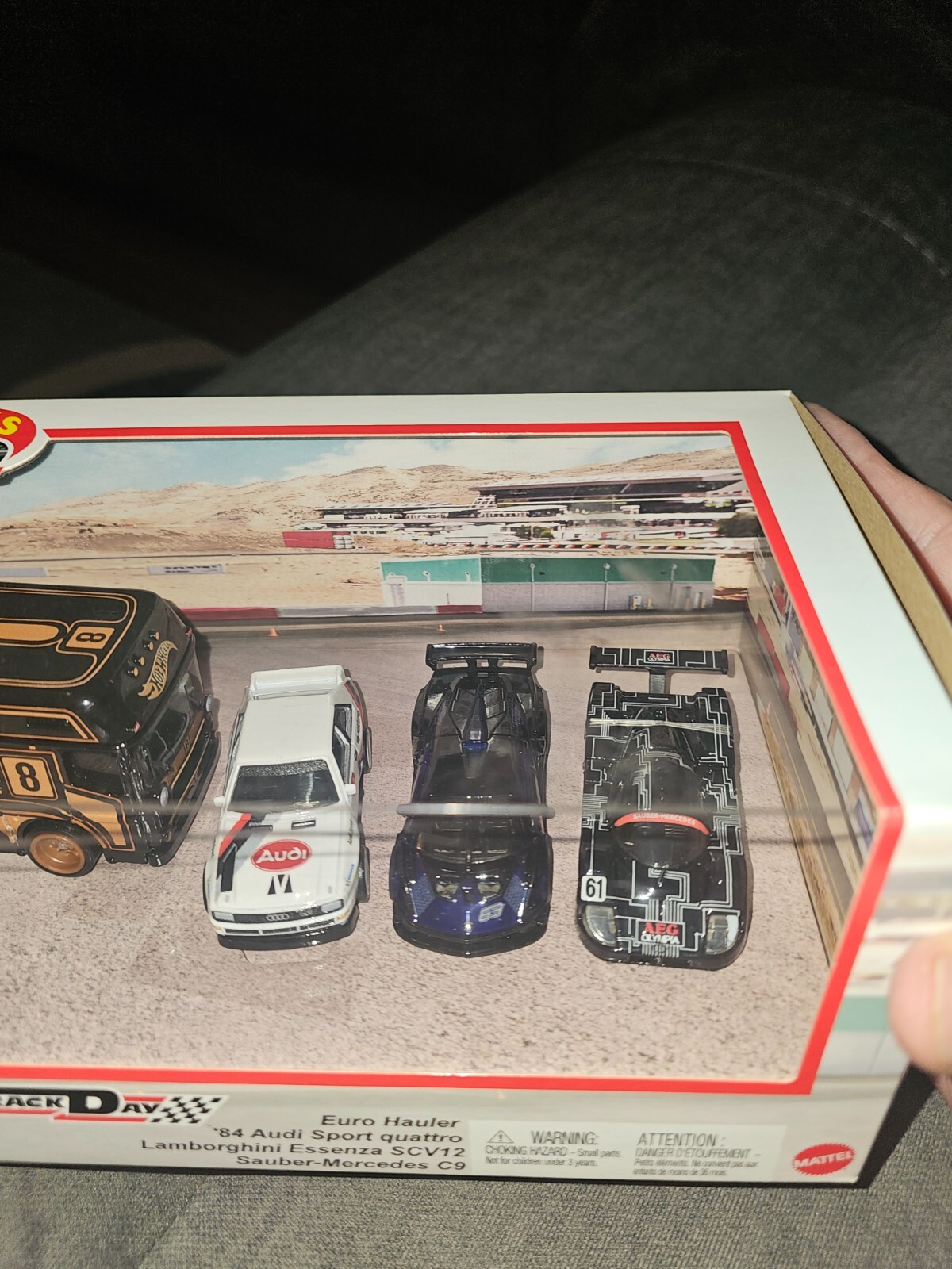 Hot Wheels Box Set Track Day w/’84 Audi Sport Quatro & Sauber-Mercedes C9 w/RR