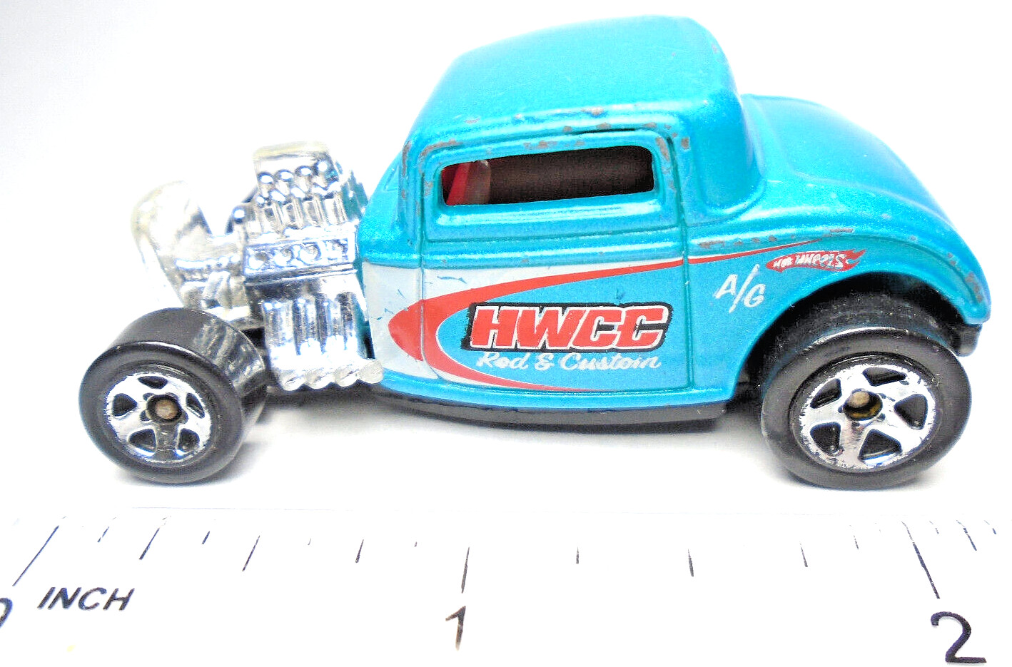 2010 HOT WHEELS ’32 FORD HWCC ROD & CUSTOM BLUE 1:64 DIECAST 2 1/4″ HOT ROD CAR