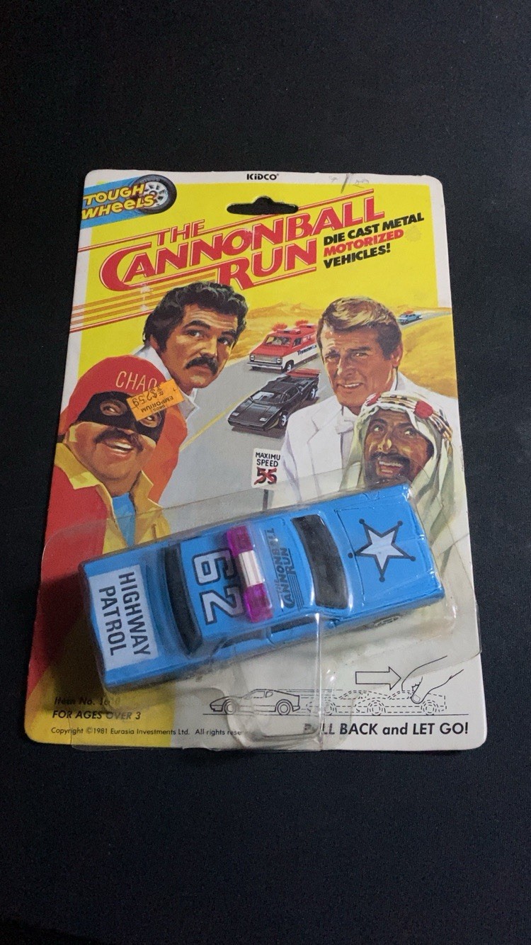 Kidco Tough Wheels Plymouth Highway Patrol Cannonball Run Pull Back Diecast