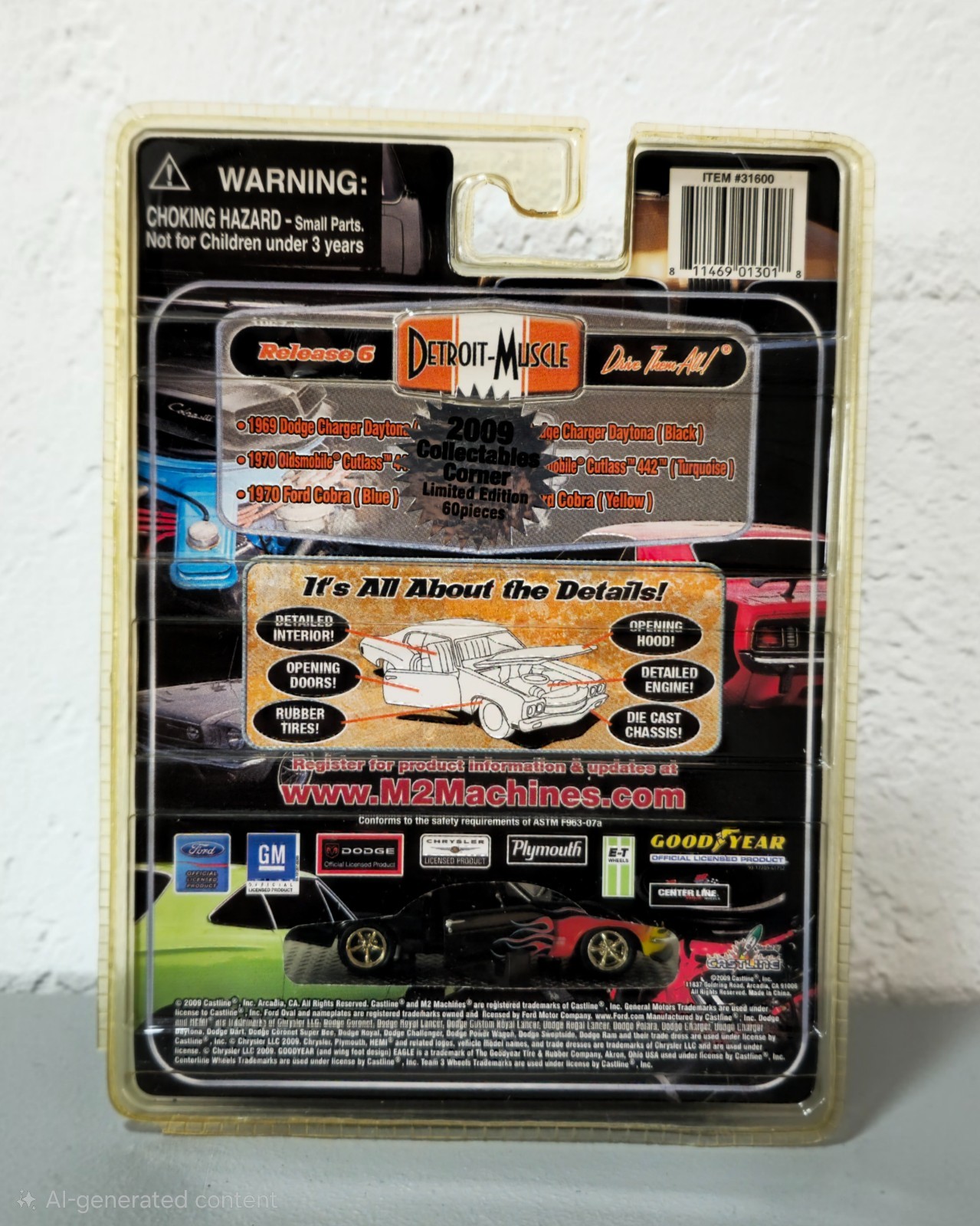 M2 Machines Detroit-Muscle Mustang Boss 429 Collectables Corner Chase 60pcs Gold