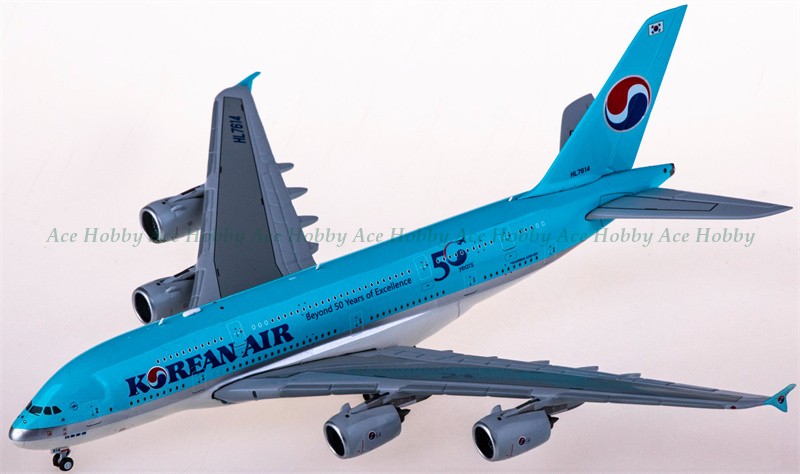 for JC Wings for Korean Air for Airbus A380 HL7614 50 Years 1:400 Model
