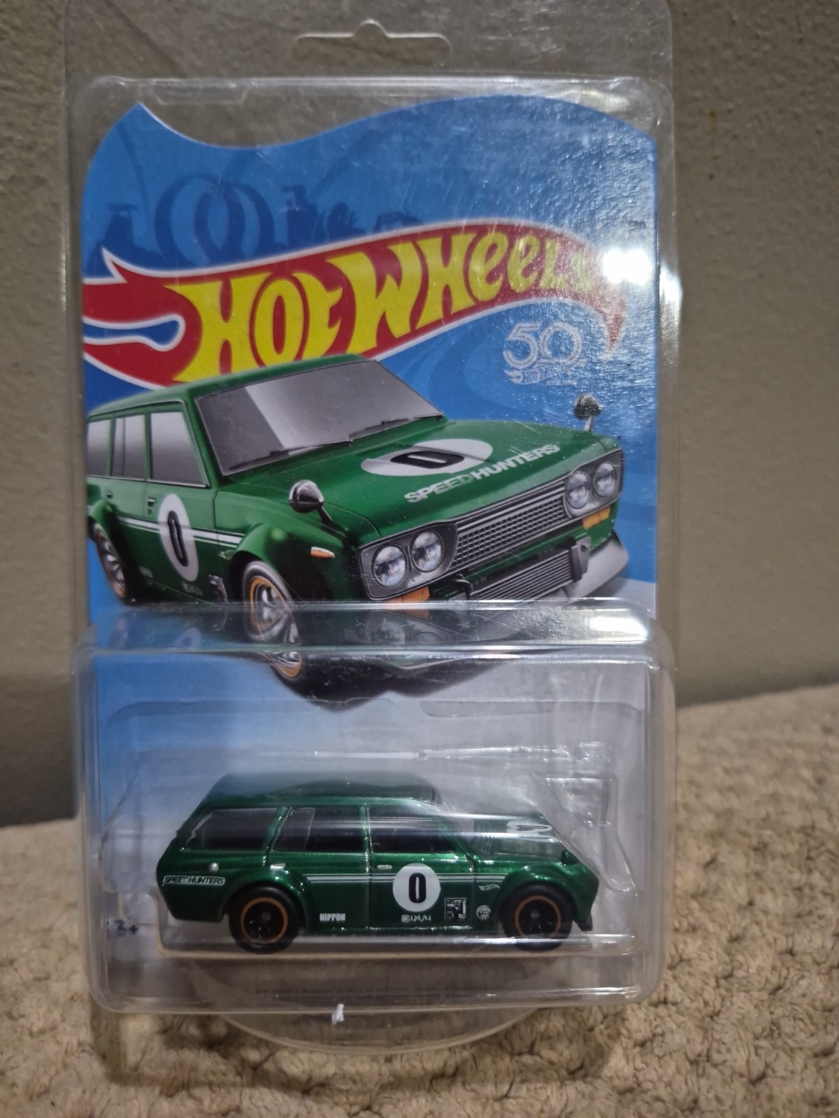 Hot Wheels ’71 DATSUN BLUEBIRD 510 WAGON 2018 LEGENDS TOUR GREEN – CRACK BLISTER