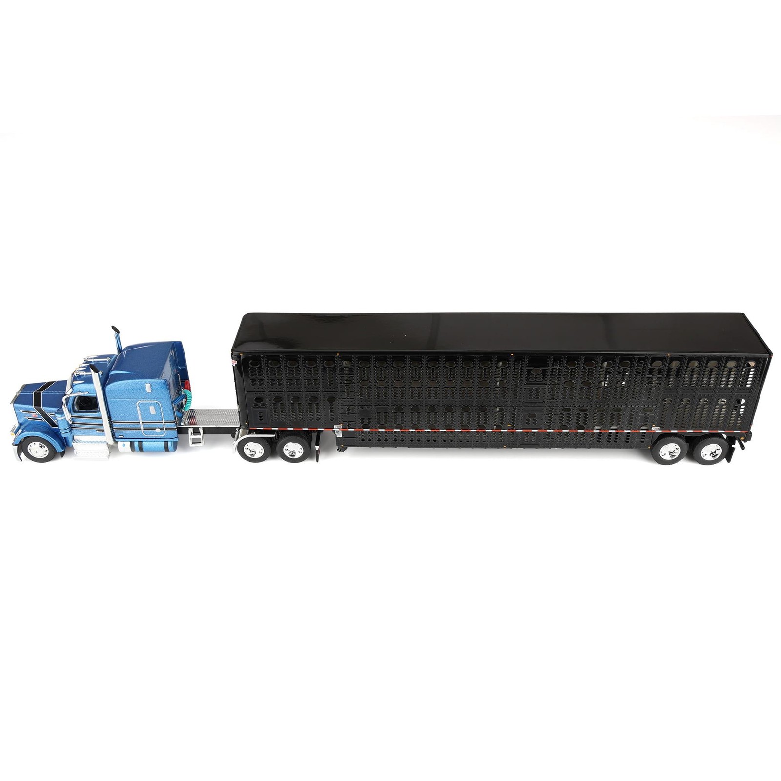 DCP 1/64 Peterbilt 589 MidRoof Truck Wilson Silverstar Livestock Trailer 60-2172