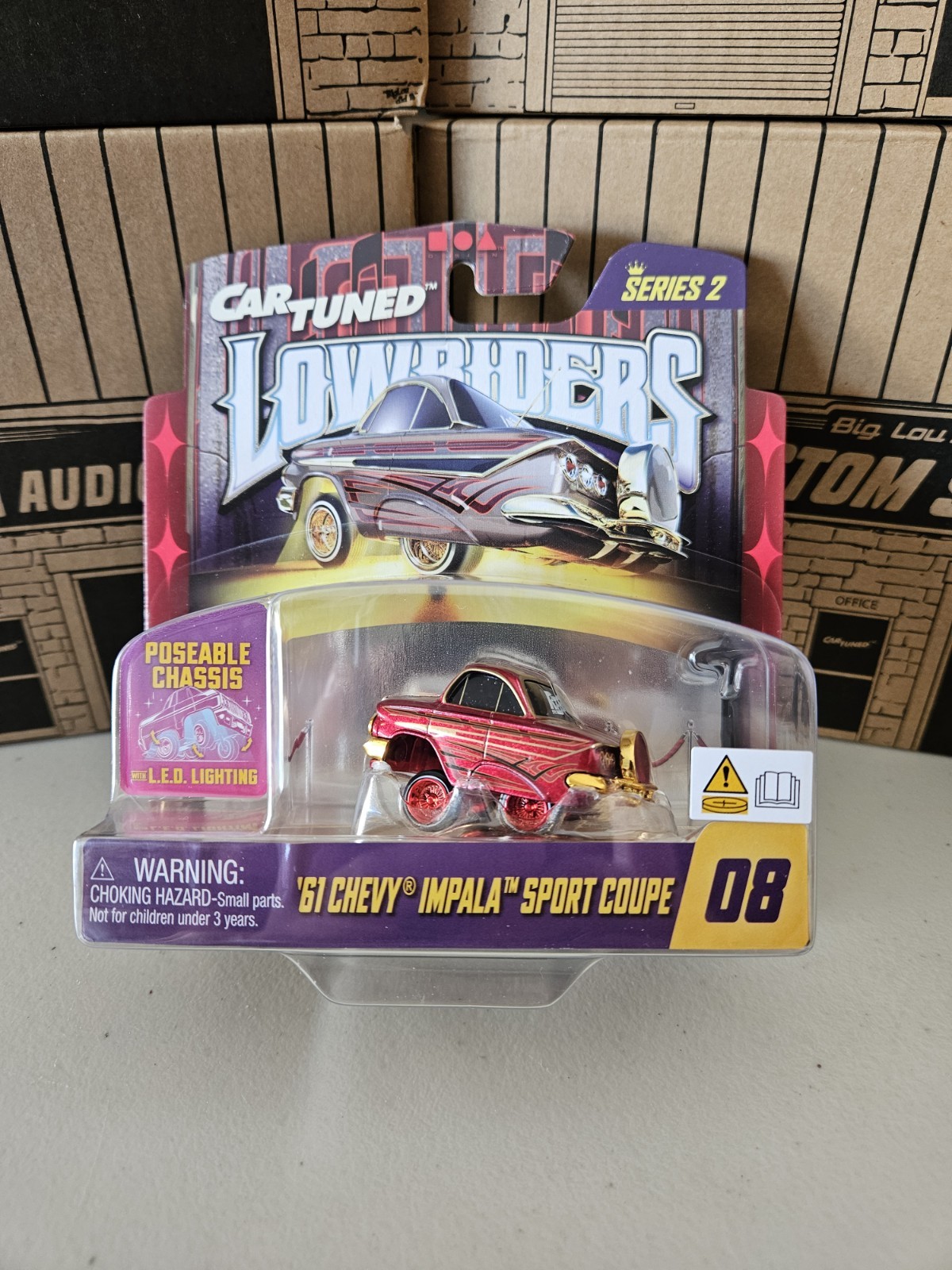2026 Car Tuned RED BOTTOM Chase Lowriders Series 2 ‘61 CHEVY IMPALA COUPE 08