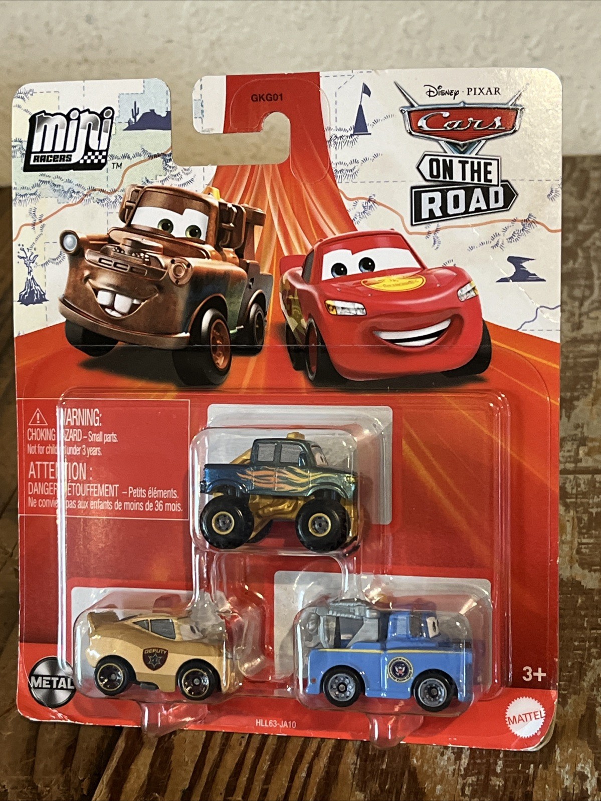 DISNEY PIXAR MINI RACER CARS 3-PACK PRESIDENT MATER LMQ DEPUTY HAZARD IVY