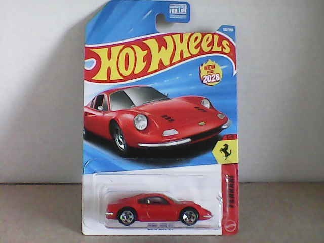 New for 2026 Hot Wheels 150/250 “Dino 206 GT” Red, Ferrari Series, Unopened