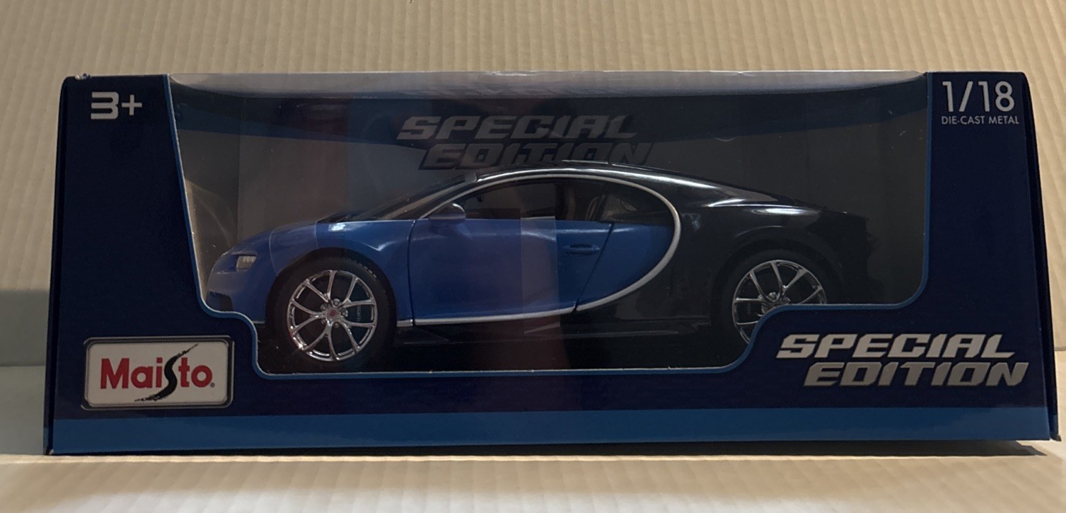 Bugatti Chiron Sport Black 1/18 Maisto Special Edition Die Cast Super Car 31712