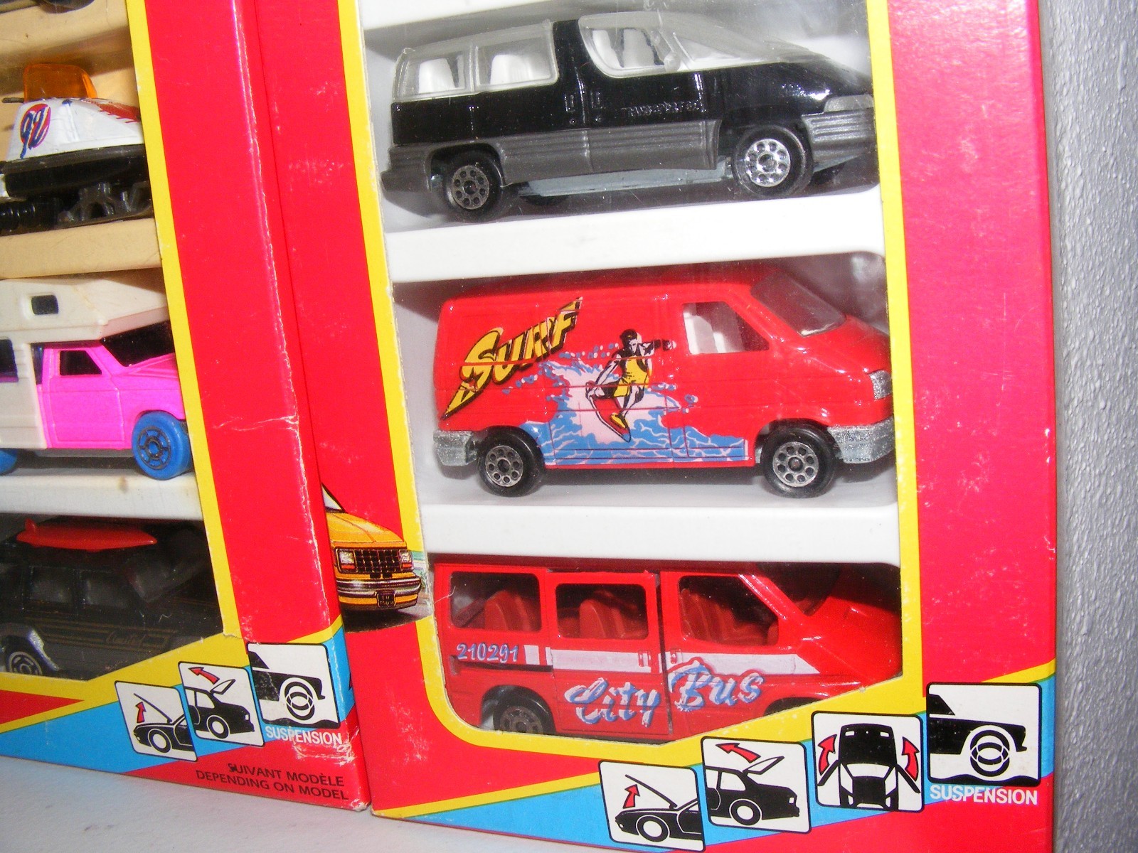 2x Majorette 5 Piece Mini-Van and Week-End sets