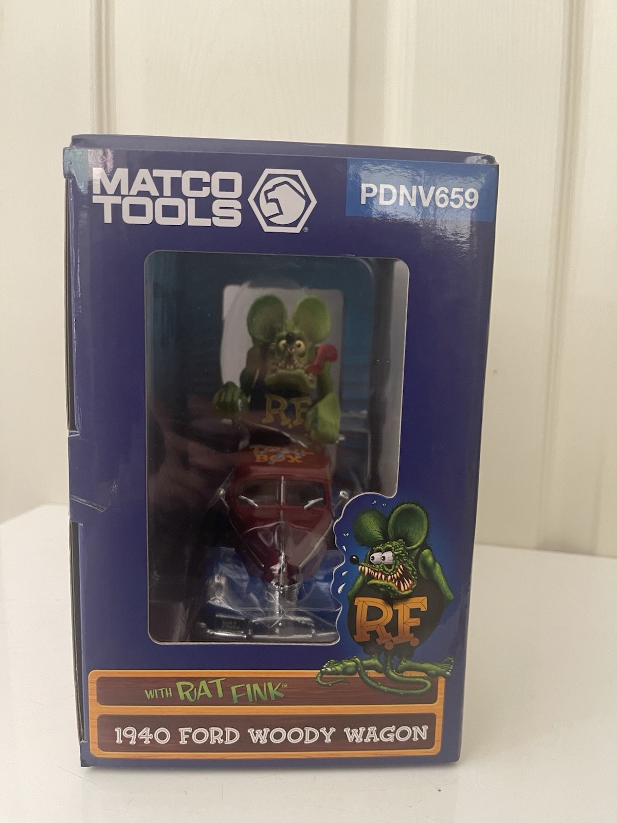 Matco Tools 1:24 Tool Box w/ Rat Fink 1940 Ford Woody Wagon #PDNV659 NEW Sealed
