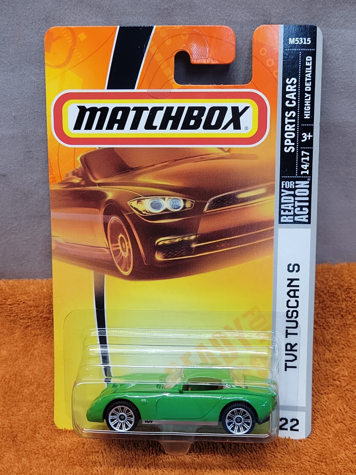 Year 2007 Matchbox Sports Cars 1:64 Die Cast Car #22 – Green Coupe TVR TUSCAN S