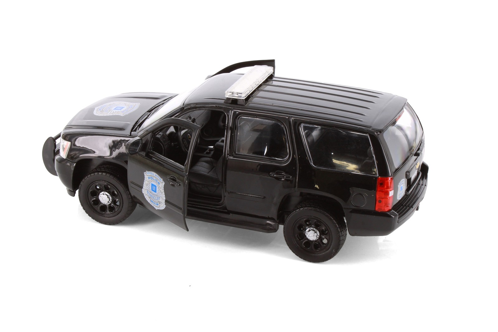 BOX OF 4 2008 CHEVY TAHOE GENERAL MOTORS POLICE 1/24 DIECAST CAR 22509BP/4D