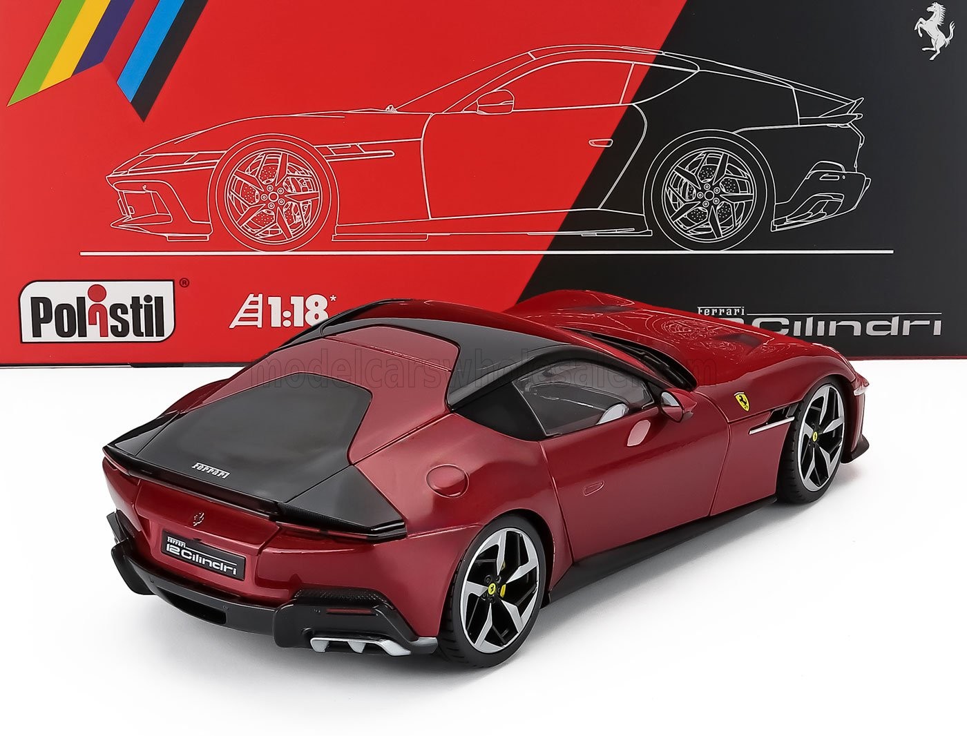 Polistil 1:18 Ferrari 12Cilindri 2024 Imola Red Metallic with Showcase (18FE0…