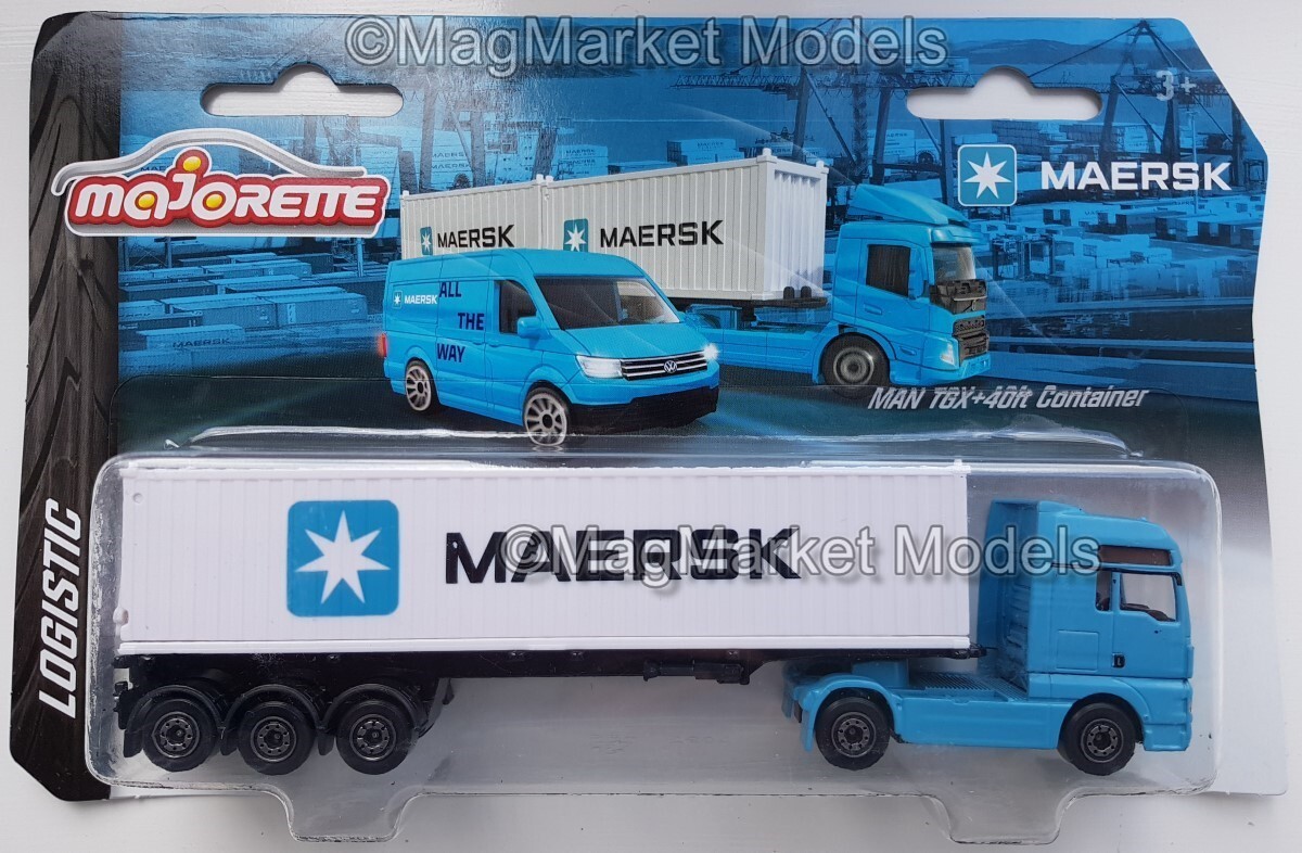 Majorette · MAN TGX + 40ft Maersk Container · Brand New · Free UK P&P