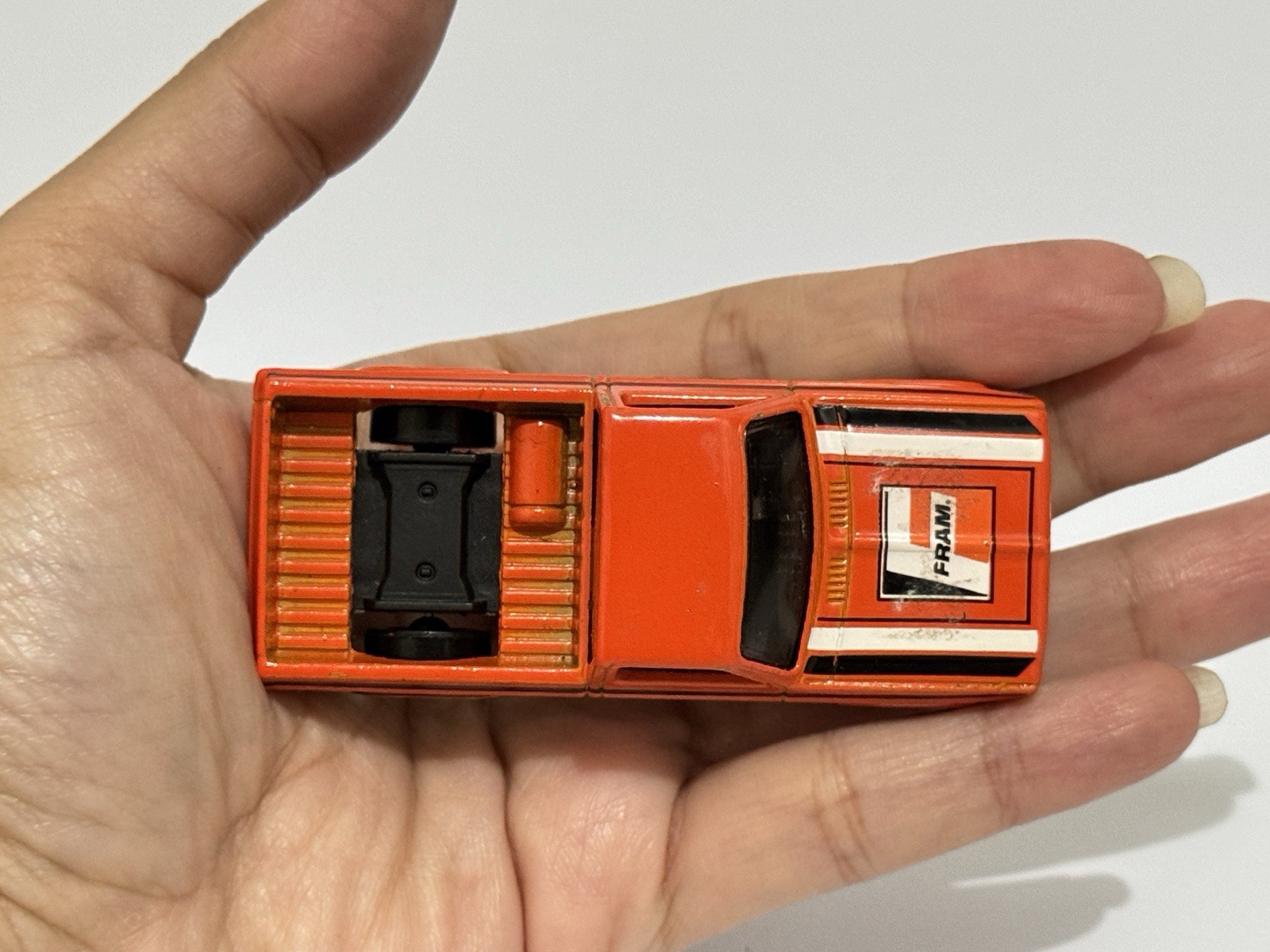 Hot Wheels 83 Chevy Silverado Orange Fram Loose (2 Pcs)