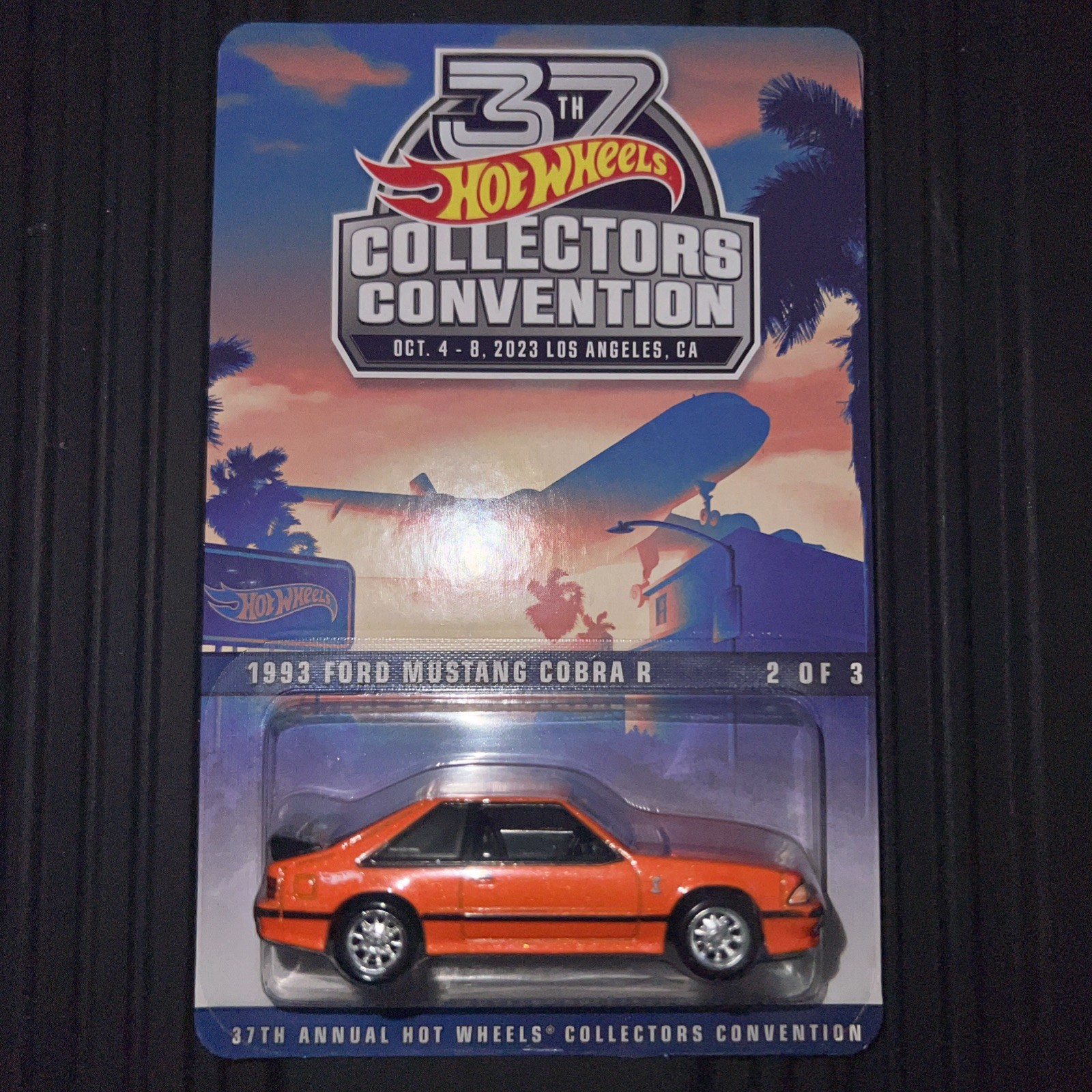 New 2023 Hot Wheels ORANGE 1993 FORD MUSTANG 2/3 37th LAX Convention 05327/06200
