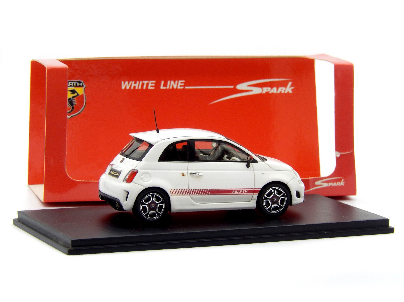 1/43 Fiat 500 Abarth 2008 White Spark Models Resin Scale Model S1342 Rare
