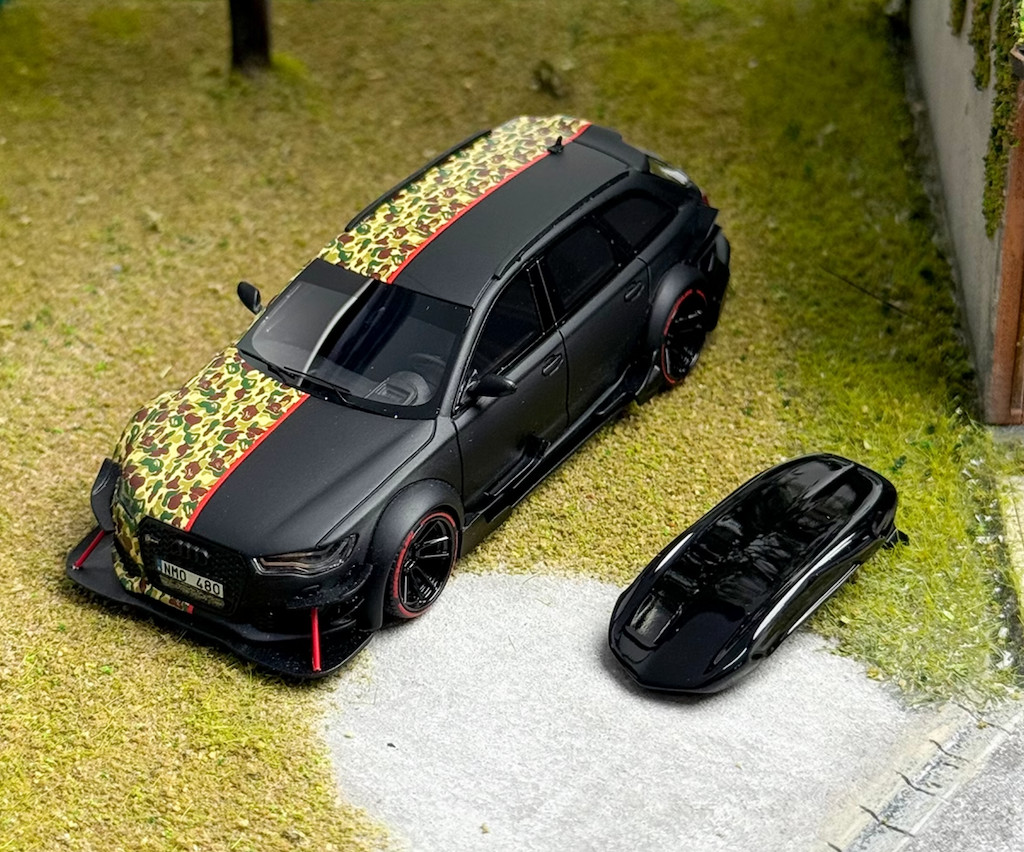 JEC 1:64 Black RS6 Widebody Wagon DTM Sports Model Diecast Resin Car