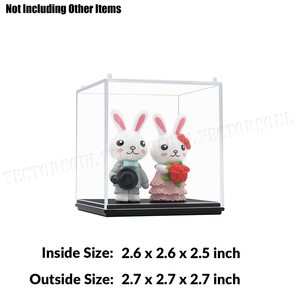 Small Acrylic Display Case Dustproof Box For Mini Action Figures 1/64 Diecast US