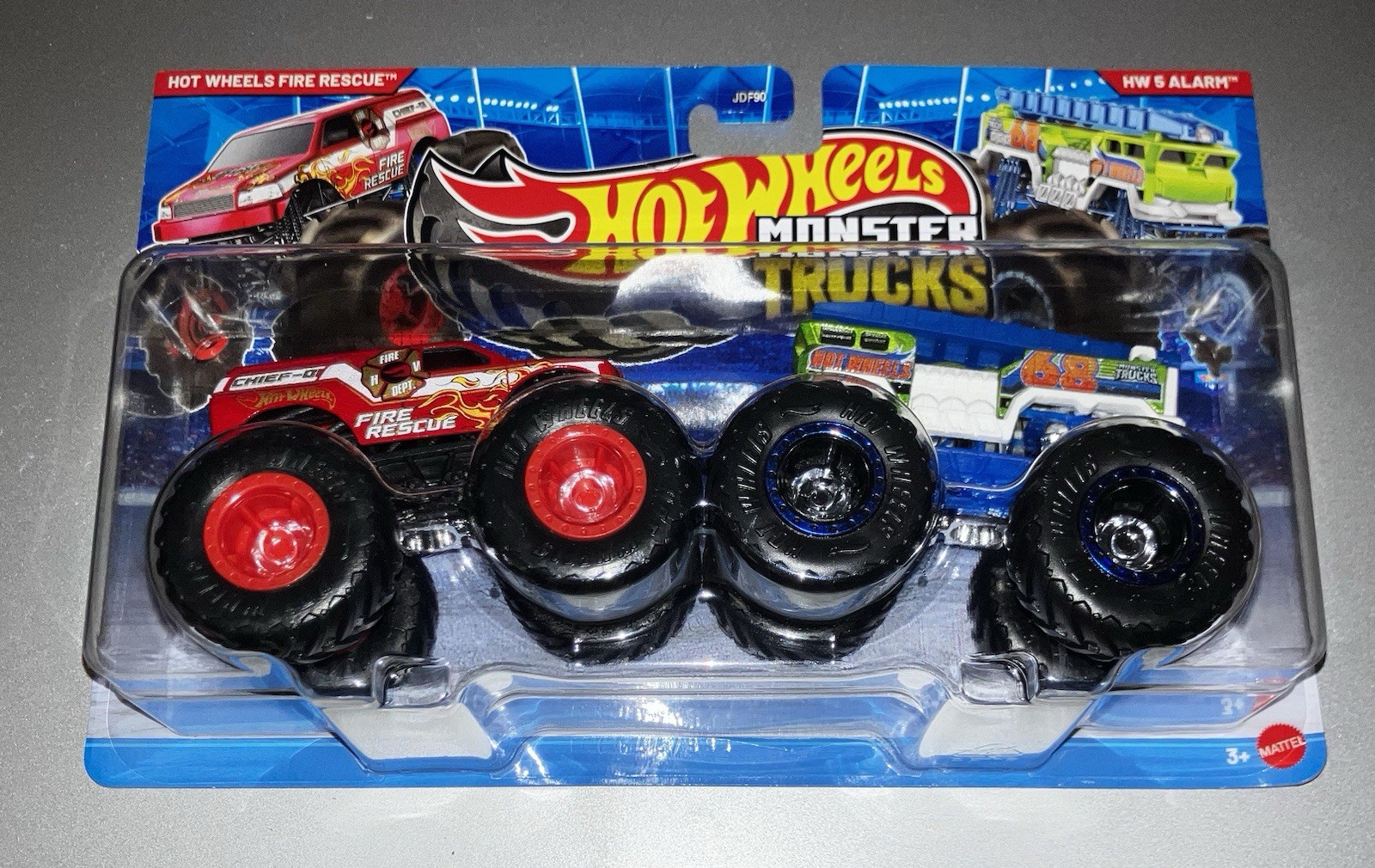 2026 Hot Wheels Monster Truck 2 Pack Hot Wheels FIRE RESCUE and HW 5 ALARM