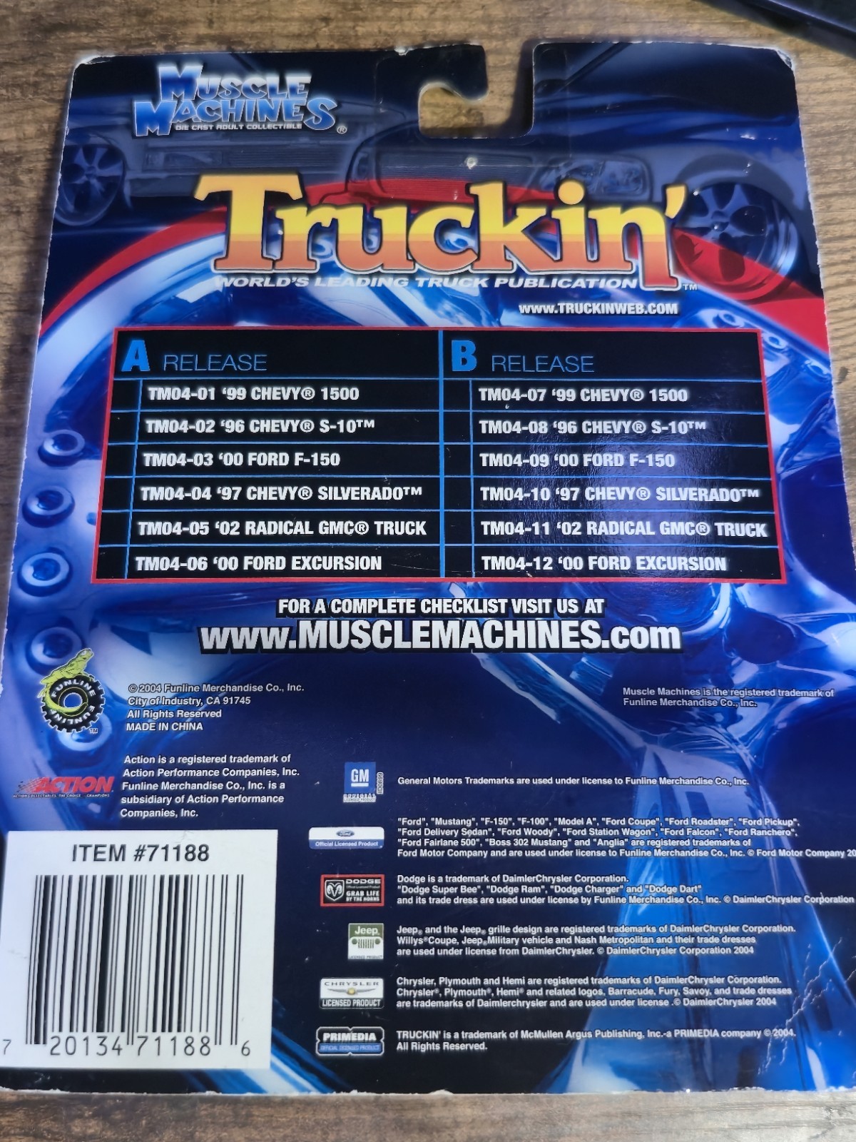 Muscle Machines Truckin’ ’97 Chevy Silverado Silver Black 1:64 TM04-04