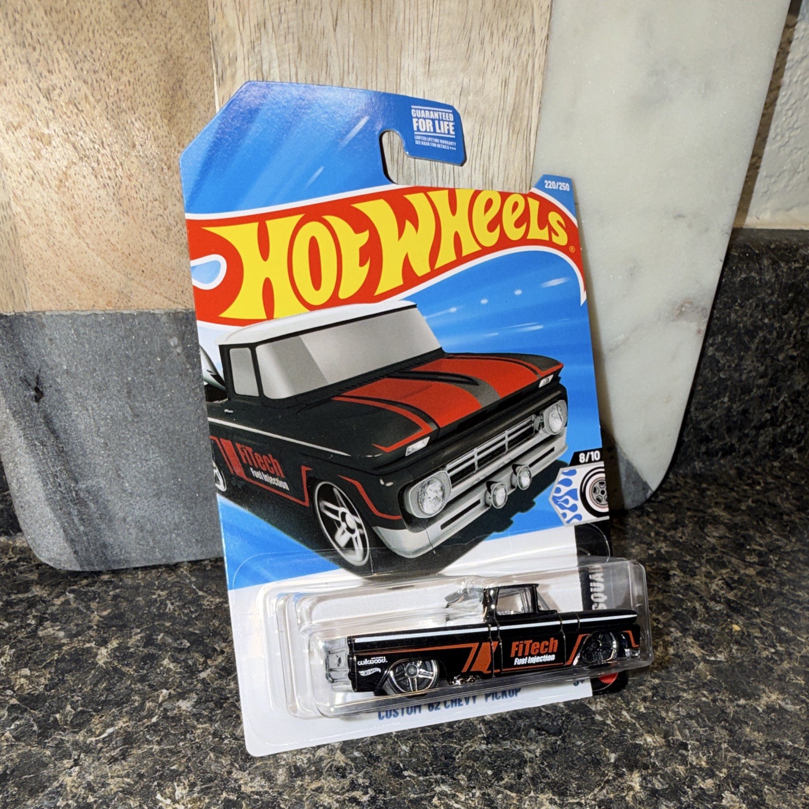 Hot Wheels Rod Squad Custom ’62 Pickup 1:64 Diecast Black/Red Unopened Box