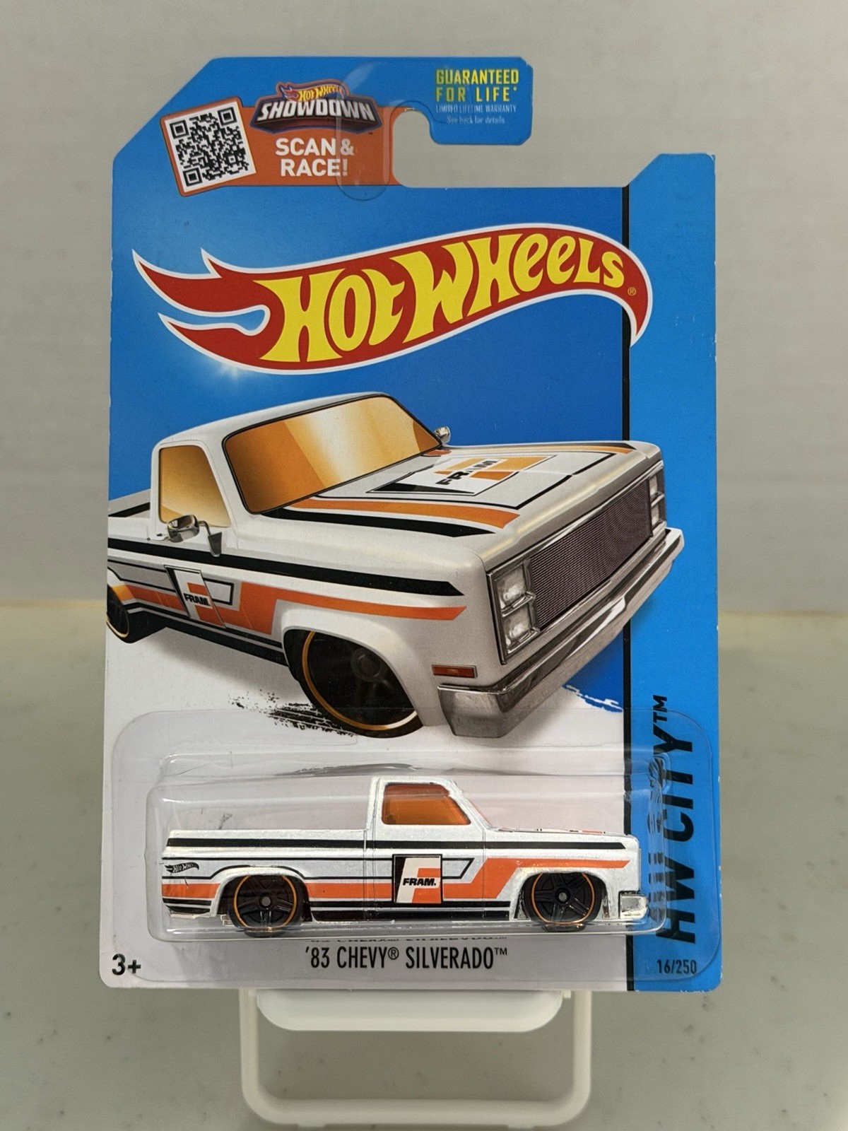 Hot Wheels ’83 Chevy Silverado HW City Toys R Us Exclusive White Fram