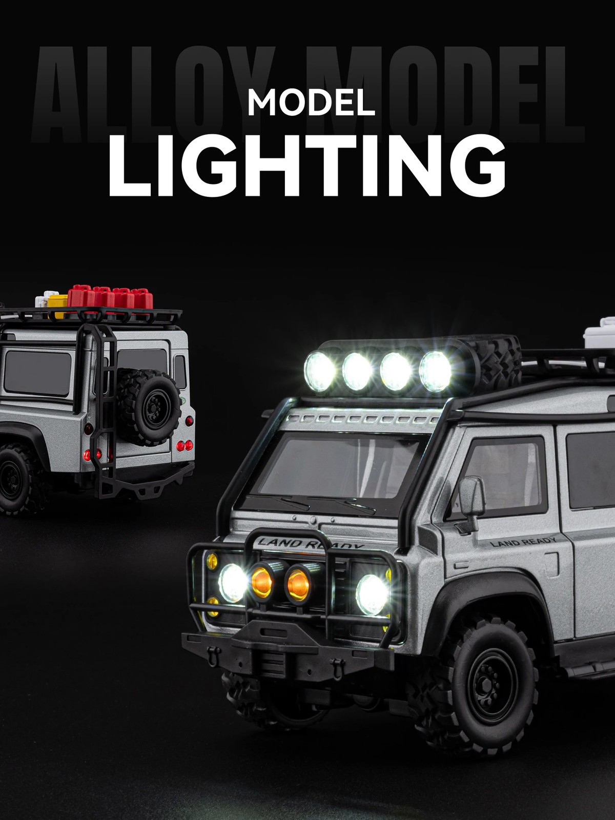 1:24 Defender Van Modified Diecast Alloy Model Sound Light Collection Vehicle