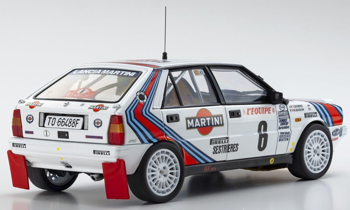 Lancia Delta HF 4WD #6 in 1:18 scale by Kyosho Diecast Models
